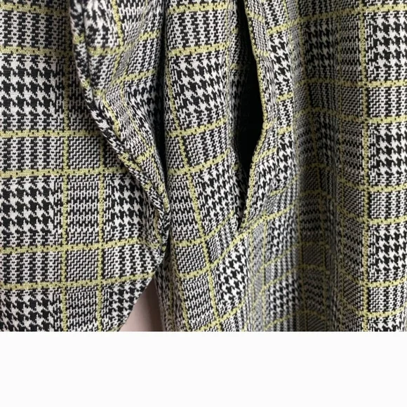 ASOS Houndstooth Coat in Yellow and Black - Picture 3 of 6